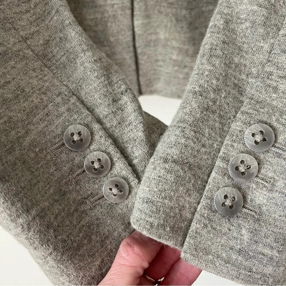 Anthropologie Elevenses Pleated Collar One Button Blazer Corpcore - Picture 8 of 13